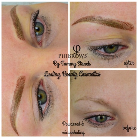 Microblading Eyebrows with Powdering by Lasting Beauty Cosmetics